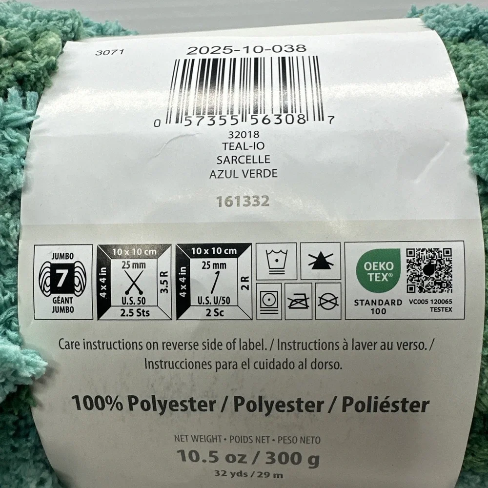 Yarnspirations Bernat Big Blanket Yarn Mist-ical Jumbo 7 Teal